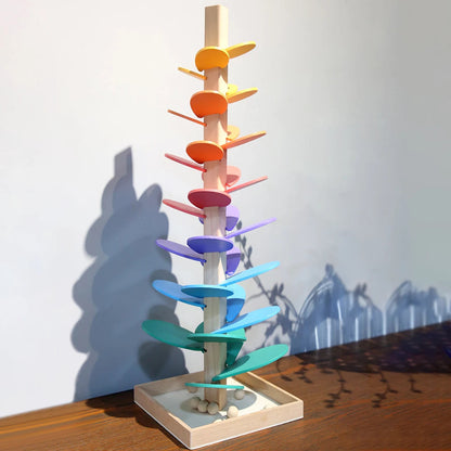 Rainbow Marble Tower – Creative wooden toy – Promotes colors & sounds for children ages 3 and up 6