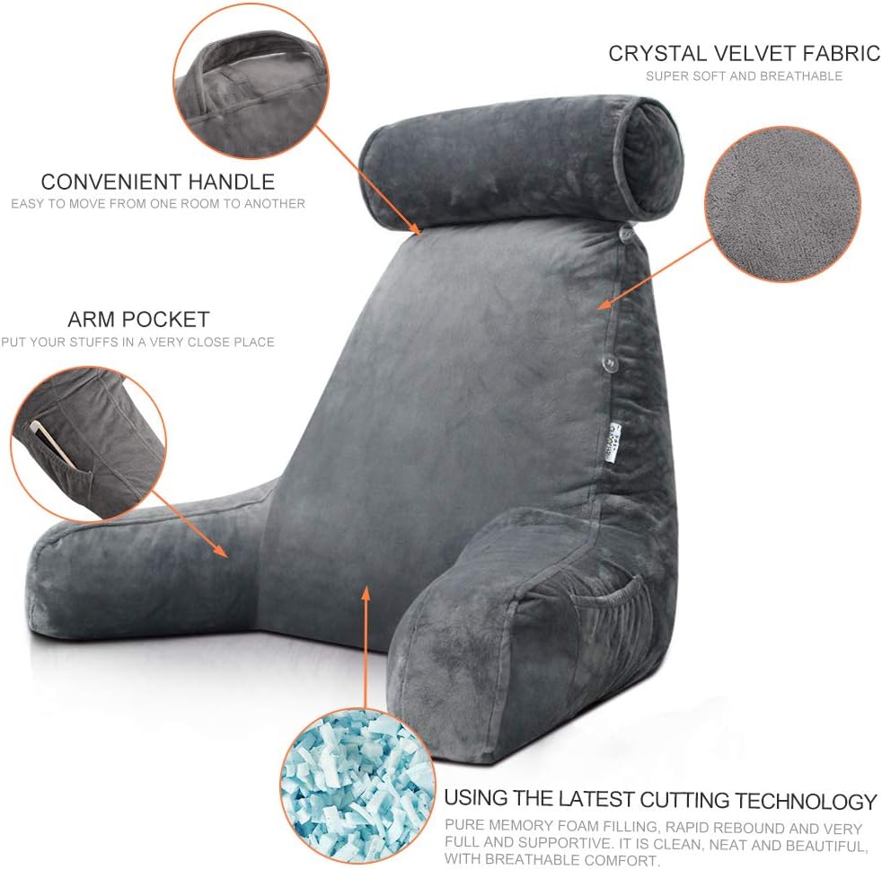 Reading Bed Pillow with Arms 1