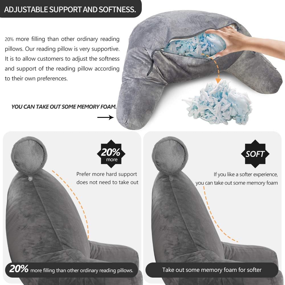 Reading Bed Pillow with Arms 3