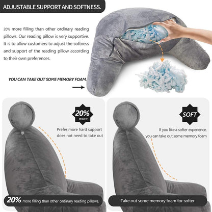 Reading Bed Pillow with Arms 3