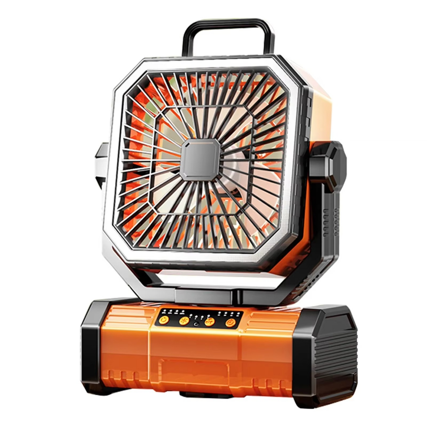 Rechargeable Camping Fan with 20000mAh Battery, 4 Speeds and LED Lantern 1
