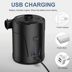 Rechargeable wireless mini electro air pump -light USB 2