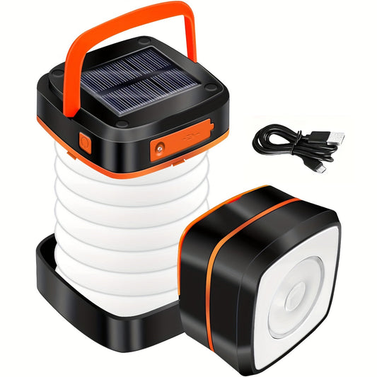 Recharged LED camping lantern -compact foldable light for outdoor adventures and emergencies 0
