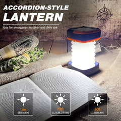 Recharged LED camping lantern -compact foldable light for outdoor adventures and emergencies 2
