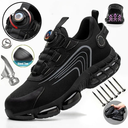 Work Safety Shoes with Rotating Buckle for Men-4