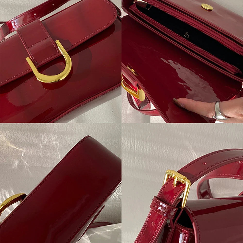 MIA | Retro Patent Leather Shoulder Bag 6