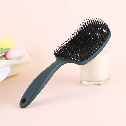 TangleFree - Nylon Bristle Detangler Brush for Curved Styling-5