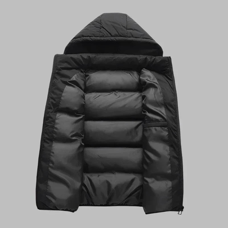 HUGO Hooded Bodywarmer | Padded Mid Jacket Gilet with Removable Hood for Men-5