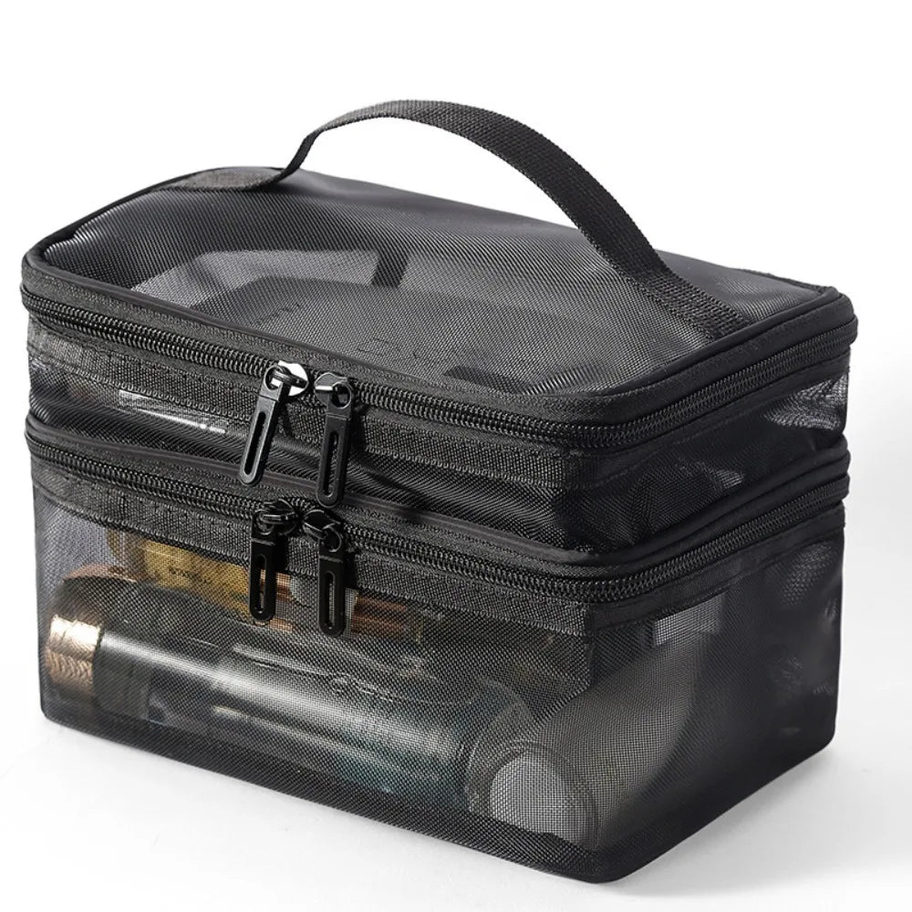 Lakelyn | Double Layer Large Mesh Travel Cosmetic Bag 2