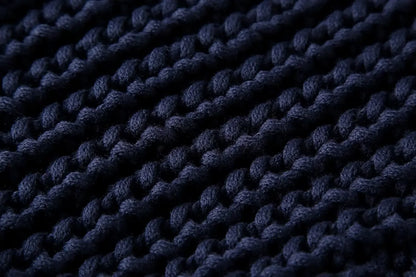 Cardigan tricoté bleu marine - Charme décontracté vintage