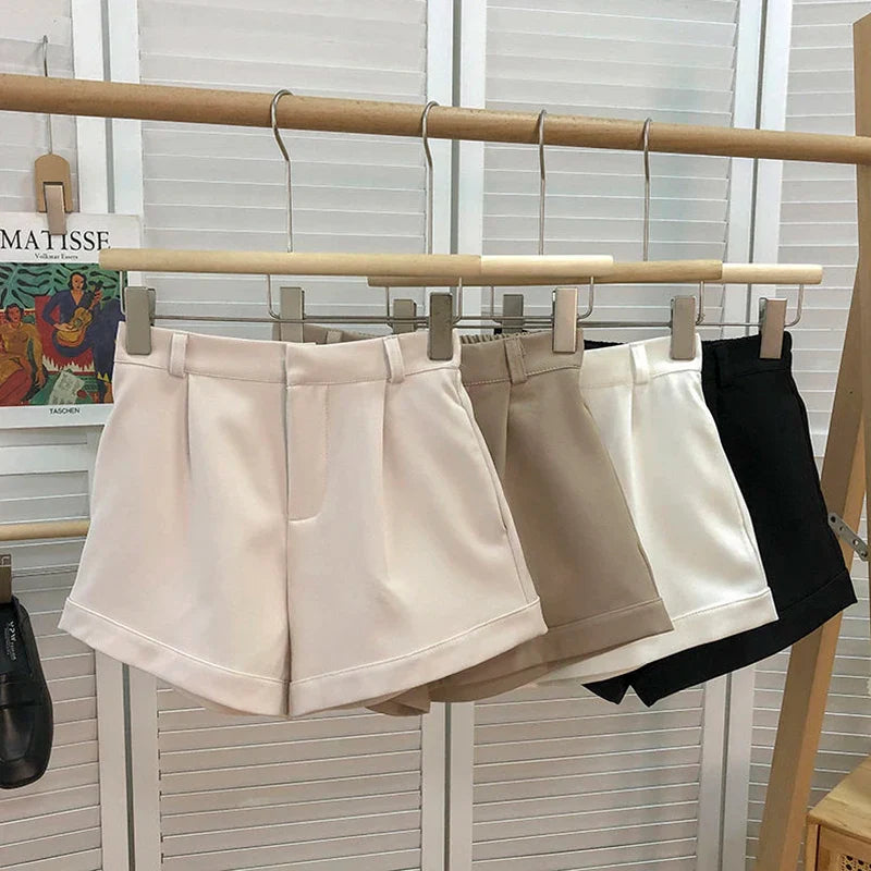 ANDREA | Elegant High Waist Shorts-6