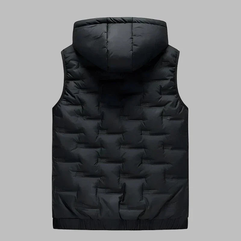 Jack Hooded Bodywarmer | Padded Ultralight Mid-Jacket Gilet with Hood for Men-4
