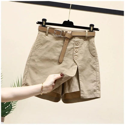 SUZY | Pure Cotton A-line Casual Shorts for Women-5