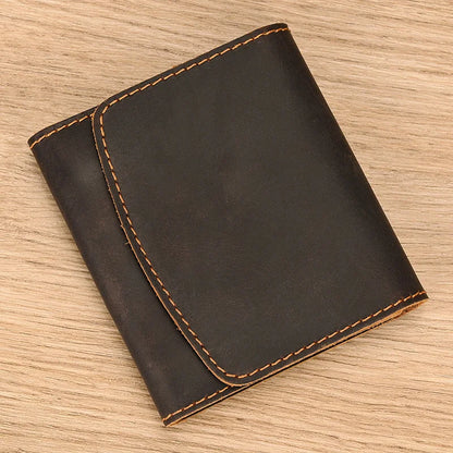 Lucas | Vintage Bifold Rundleather Travel Wallet with Snap Closure 4