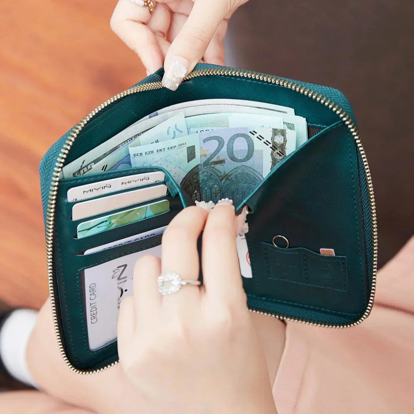 Samira | RFID-blocking Passport Holder Travel Wallet with Wrist Strap 6