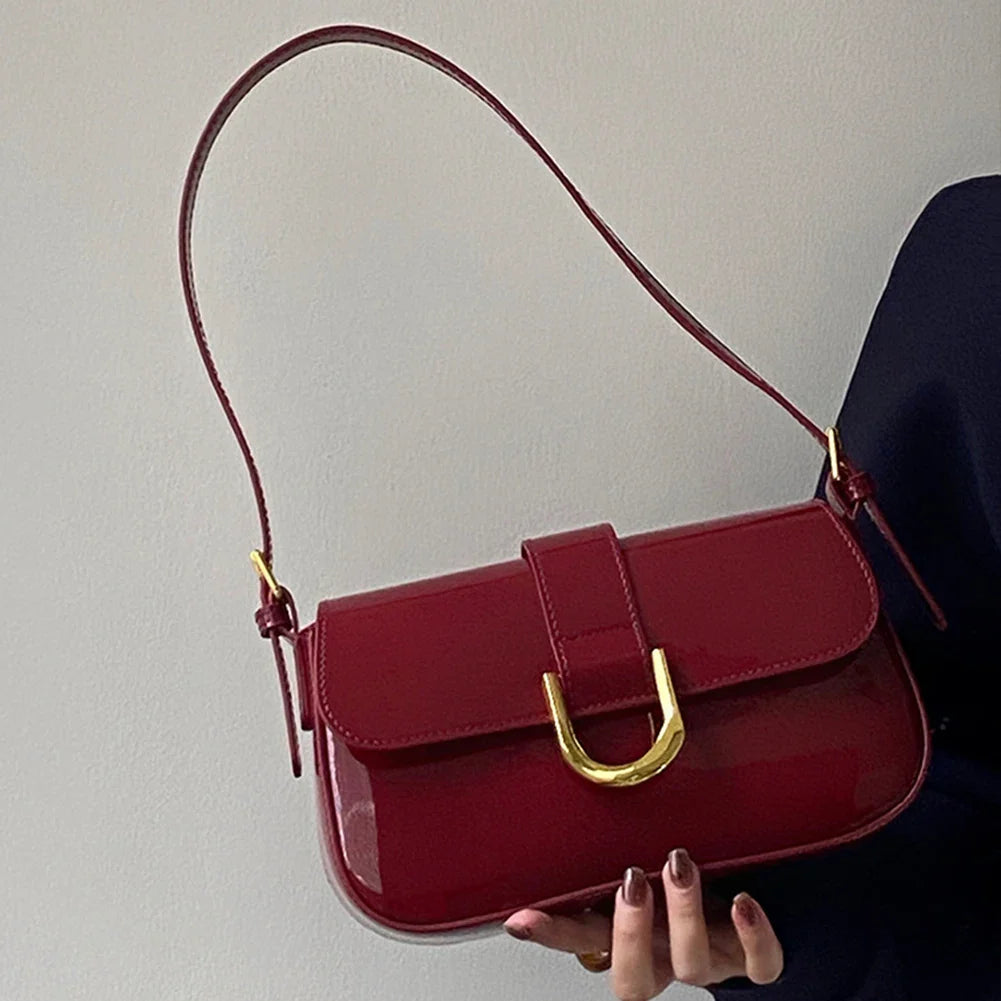 MIA | Retro Patent Leather Shoulder Bag 5