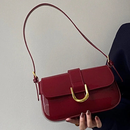 MIA | Retro Patent Leather Shoulder Bag 5