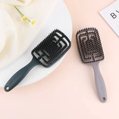 TangleFree - Nylon Bristle Detangler Brush for Curved Styling-4