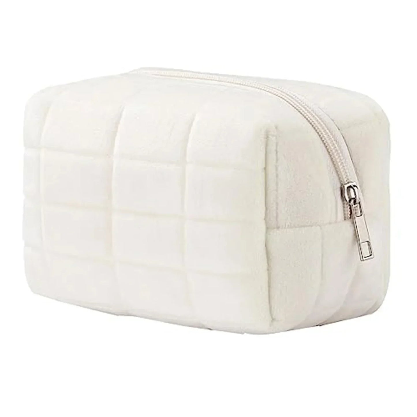 Yamileth | Checkered Plush Makeup Bag 1