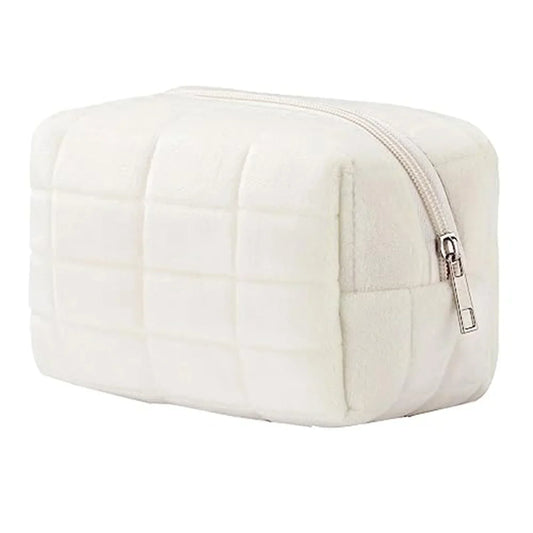 Yamileth | Checkered Plush Makeup Bag 1