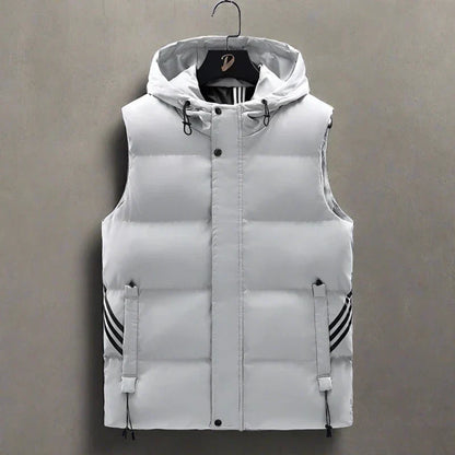 RAW Hooded Bodywarmer | Sporty Quilted Men's Vest with Hood-5