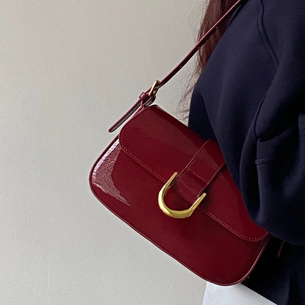 MIA | Retro Patent Leather Shoulder Bag 3