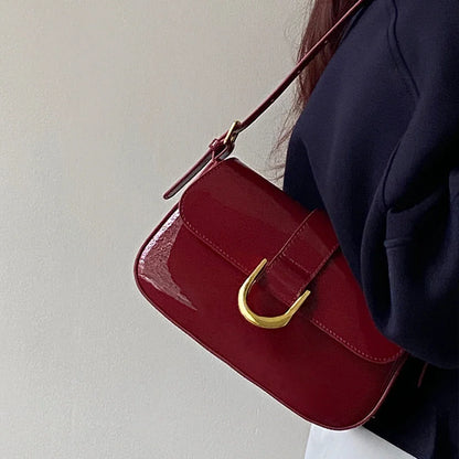 MIA | Retro Patent Leather Shoulder Bag 3
