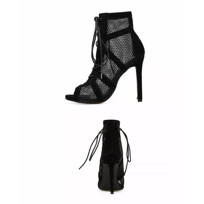 NICKA | Lace-up Sandals with Casual Mesh-6