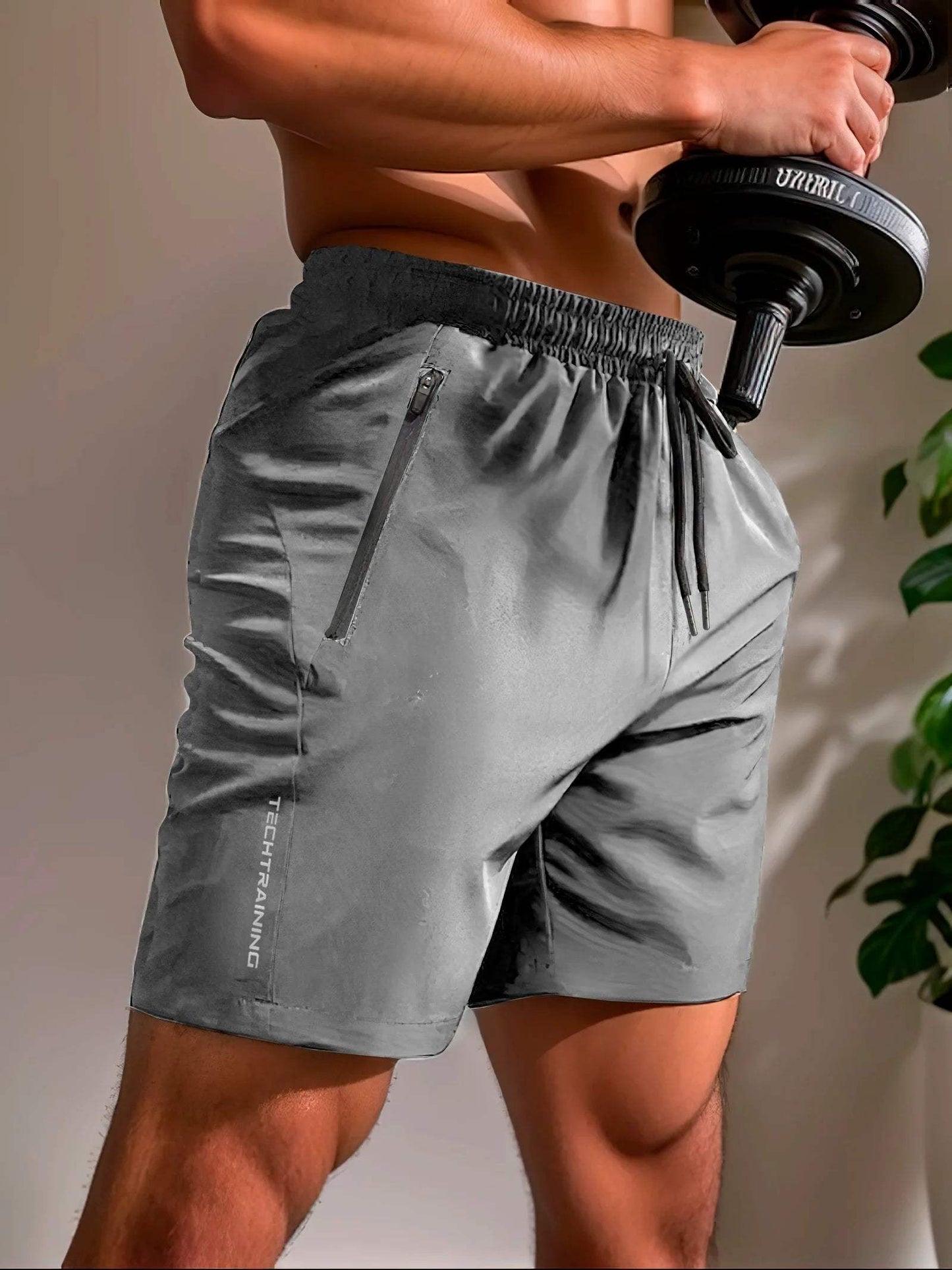  Men’s Athletic Shorts - Lightweight Moisture-Wicking - Stretch Fabric - Zip Pocket-4