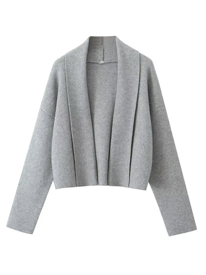 FAYE |  Autumn Cardigan with Shawl Collar-4