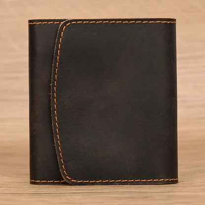 Lucas | Vintage Bifold Rundleather Travel Wallet with Snap Closure 3