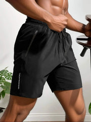 Men’s Athletic Shorts - Lightweight Moisture-Wicking - Stretch Fabric - Zip Pocket-1