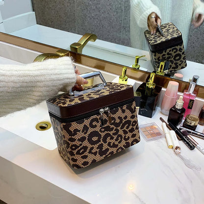Keyla | Women's Travel Cosmetic Bag with Leopard Print Organizer 5
