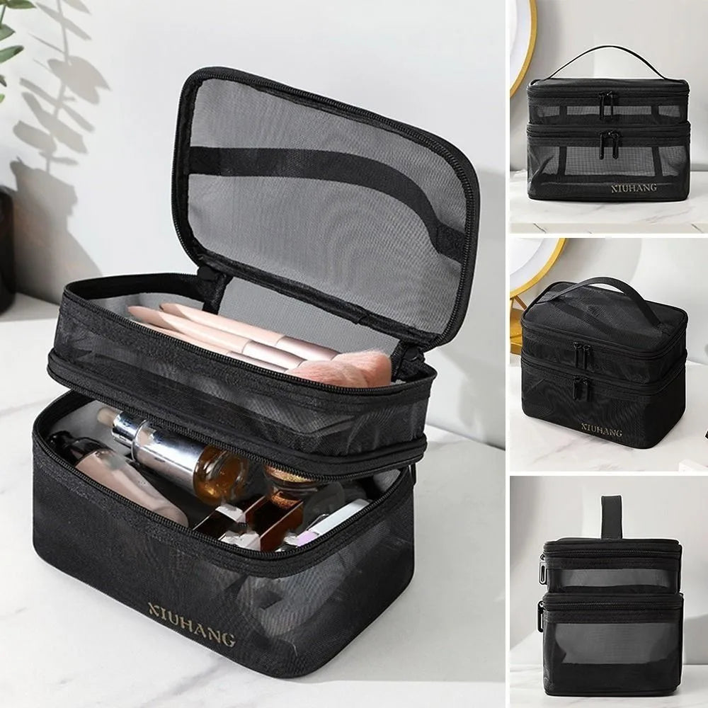 Lakelyn | Double Layer Large Mesh Travel Cosmetic Bag 5