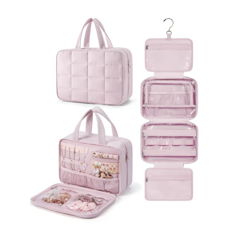 Kenya | Travel cosmetic bag with makeup and toiletries, plus jewelry organizer 5