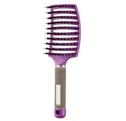 SilkyDetangle Comb - Bristle & Nylon Hairbrush for Effortless Styling-4
