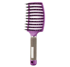 SilkyDetangle Comb - Bristle & Nylon Hairbrush for Effortless Styling-4