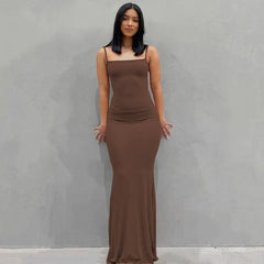  SANTORINI | Elegant Slim Maxi Dress-1