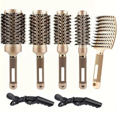 BlowOut Pro - Ionic Boar Bristle Round Hairbrush Set for Salon-Quality Styling-2