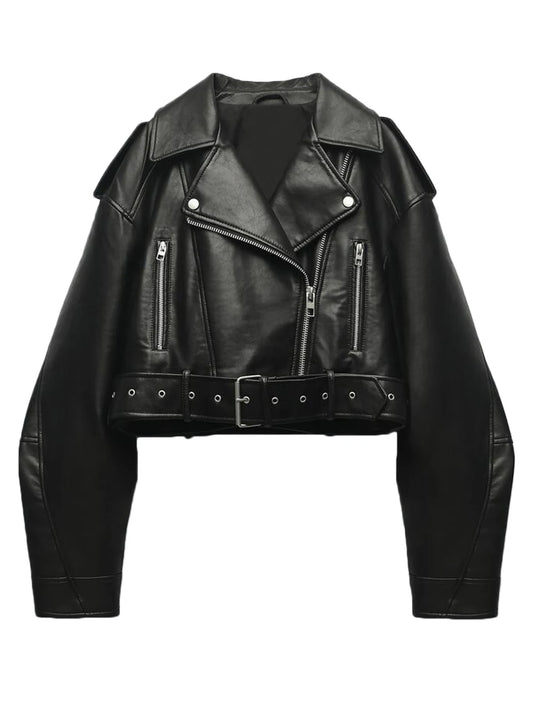 Veste de moto en simili cuir - Style High Street