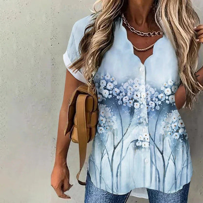  Gloria | Comfy Casual Floral Blouse-4