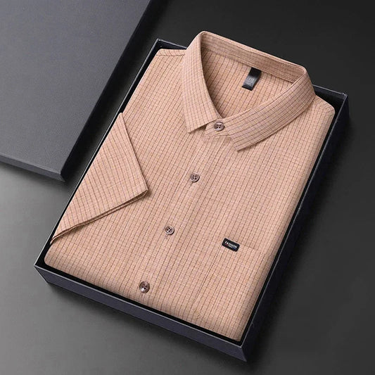 THEO | Comfortable Plaid Linen Shirt-1