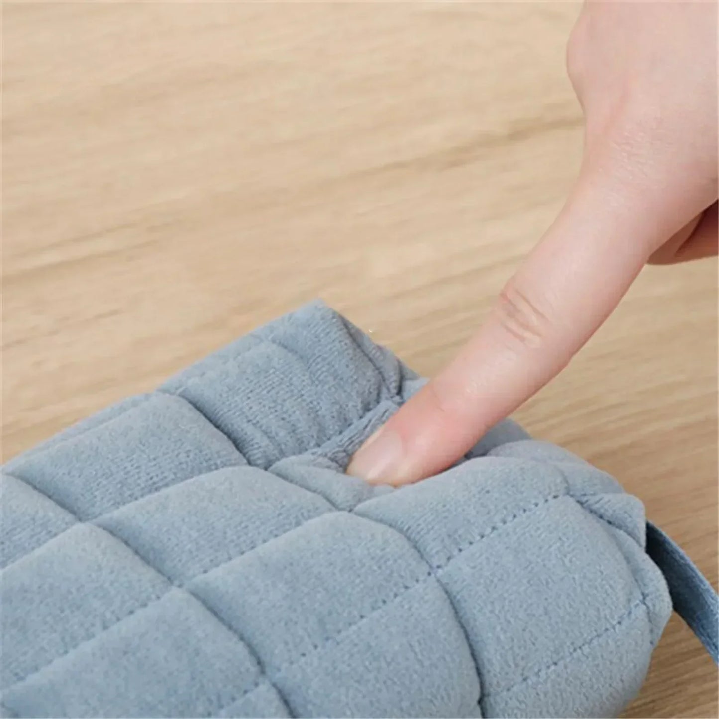 Yamileth | Checkered Plush Makeup Bag 5