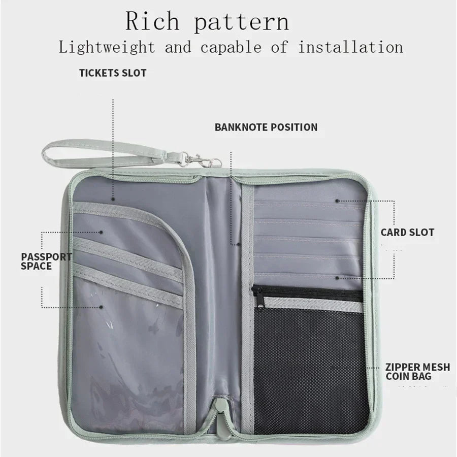 Kya | Travel wallet with large capacity and RFID protection for passports 3