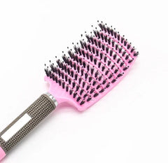 SilkyDetangle Comb - Bristle & Nylon Hairbrush for Effortless Styling-3