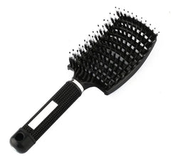 SilkyDetangle Comb - Bristle & Nylon Hairbrush for Effortless Styling-1
