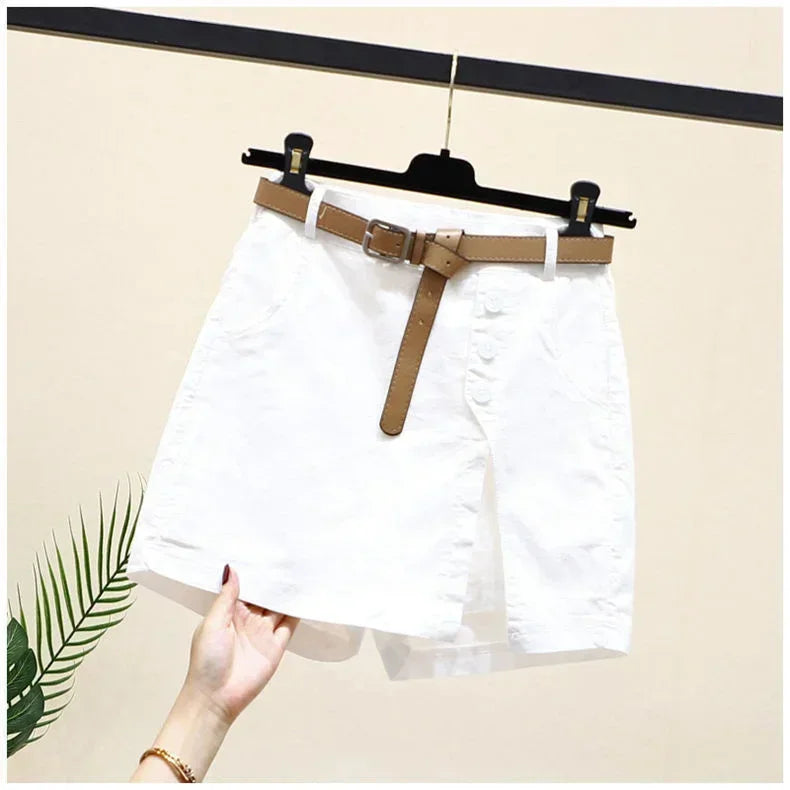 SUZY | Pure Cotton A-line Casual Shorts for Women-1
