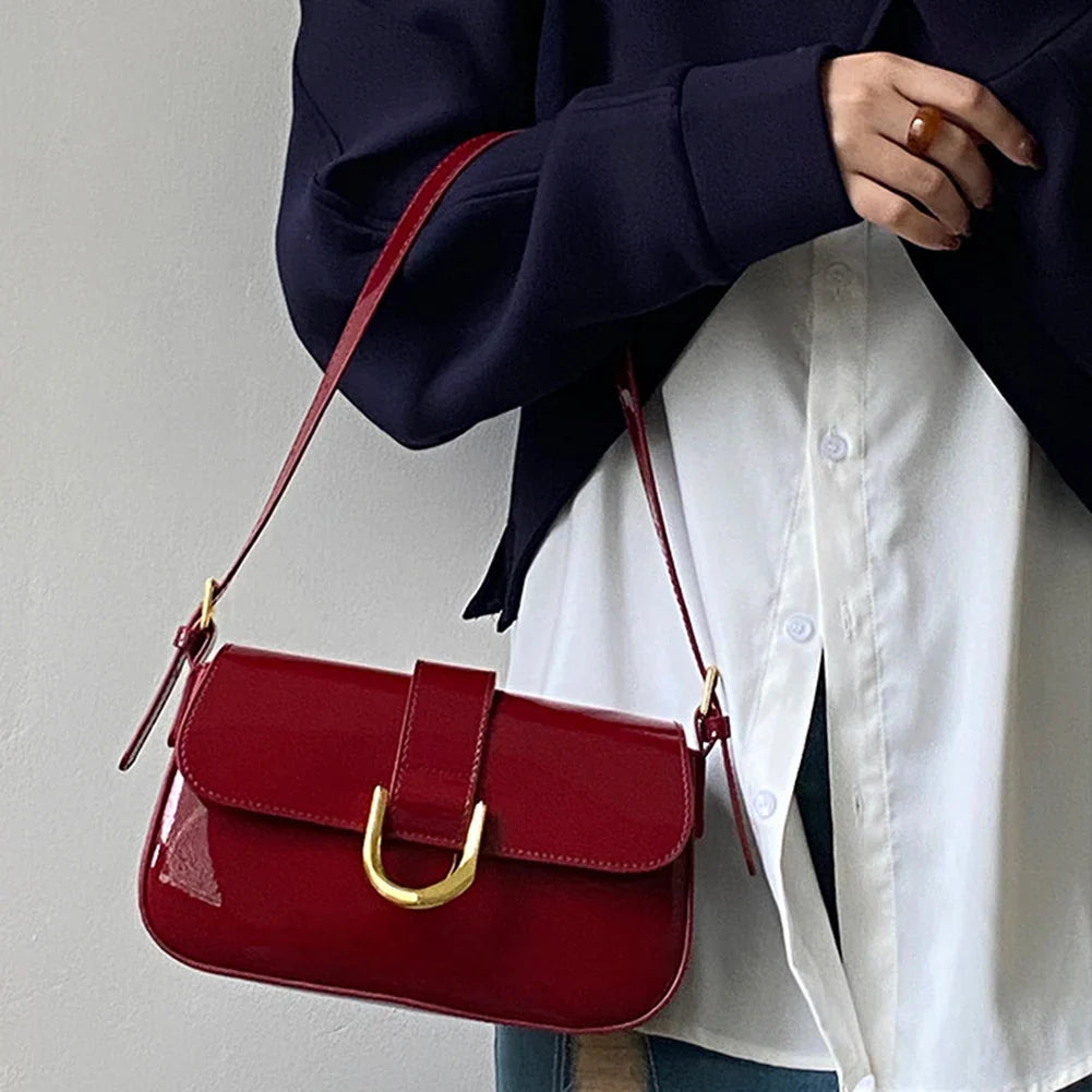 MIA | Retro Patent Leather Shoulder Bag 2