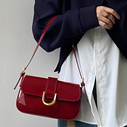 MIA | Retro Patent Leather Shoulder Bag 2
