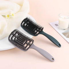 TangleFree - Nylon Bristle Detangler Brush for Curved Styling-3